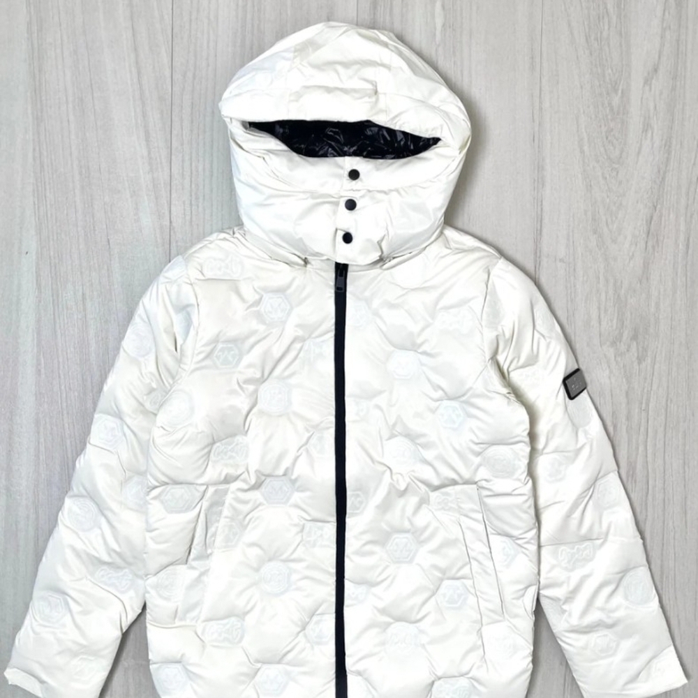 Majistic White and Red Puffer Jacket